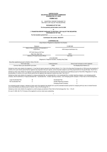 Thumbnail LivePerson 10-Q Quarterly Report FY2020 