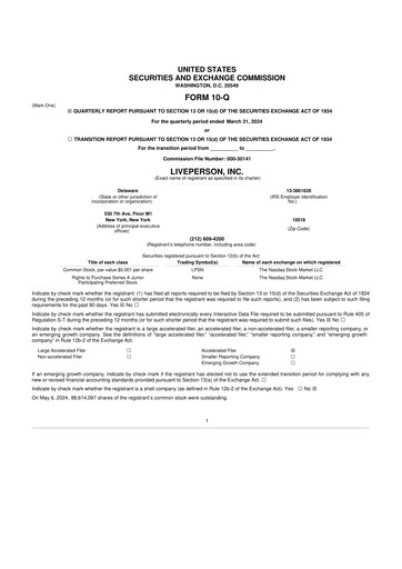 Thumbnail LivePerson 10-Q Quarterly Report FY2024 