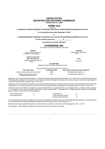 Thumbnail LivePerson 10-Q Quarterly Report FY2024 