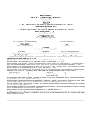 Thumbnail LivePerson 10-K Annual Report 2024