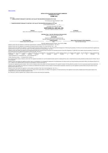 Thumbnail Northern Oil and Gas 10-K Annual Report 2025