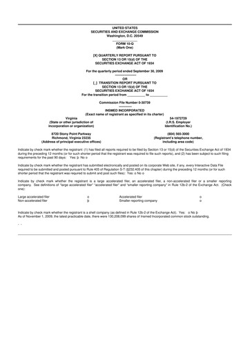 Thumbnail Insmed 10-Q Quarterly Report FY 