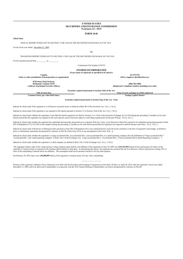 Thumbnail Insmed 10-K Annual Report 