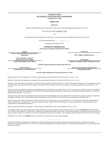 Thumbnail Insmed 10-K Annual Report 