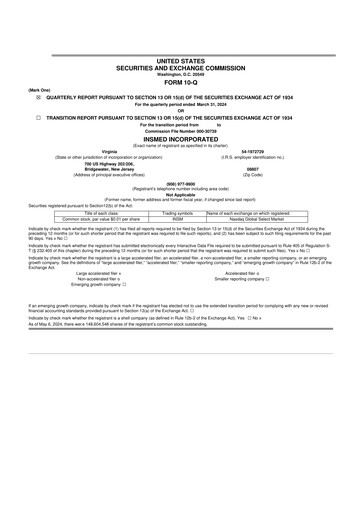 Thumbnail Insmed 10-Q Quarterly Report FY2024 