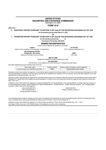 Thumbnail Insmed 10-Q Quarterly Report FY2025 