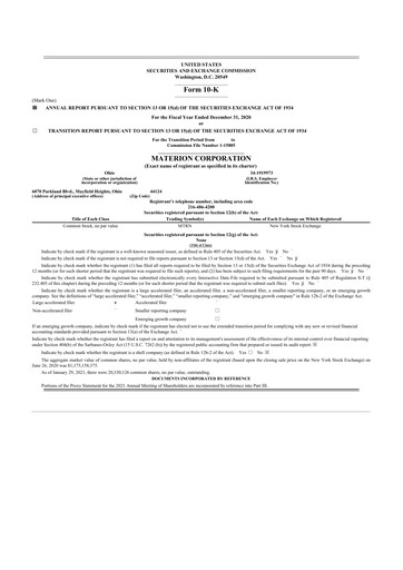 Thumbnail Materion
 10-K Annual Report 2020