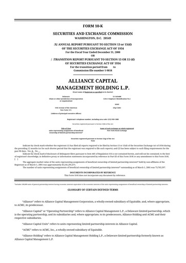 Thumbnail AllianceBernstein 10-K Annual Report 