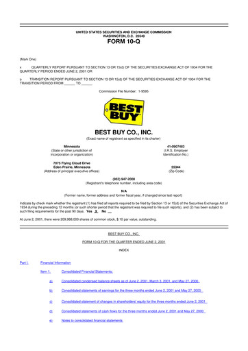 Thumbnail Best Buy 10-Q Quarterly Report FY 