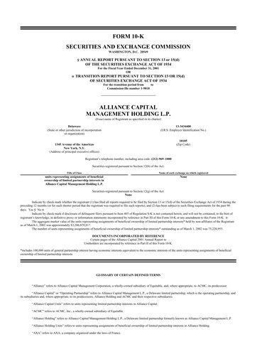 Thumbnail AllianceBernstein 10-K Annual Report 