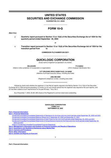 Thumbnail Quicklogic 10-Q Quarterly Report FY 