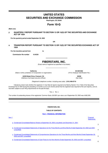 Miniature Energy Focus 10-Q Rapport trimestriel  