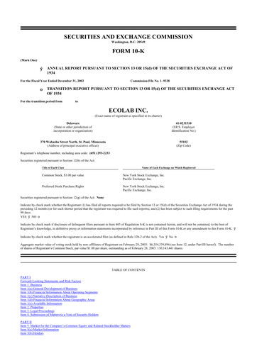 Thumbnail Ecolab 10-K Annual Report 