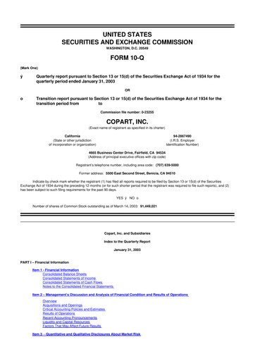 Thumbnail Copart
 10-Q Quarterly Report FY 