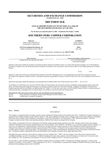 Thumbnail Southern Copper 10-K Annual Report 