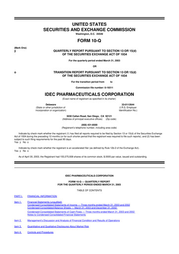 Thumbnail Biogen 10-Q Quarterly Report FY 