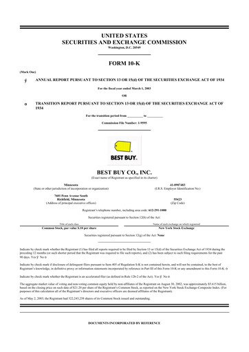 Thumbnail Best Buy 10-K Annual Report 