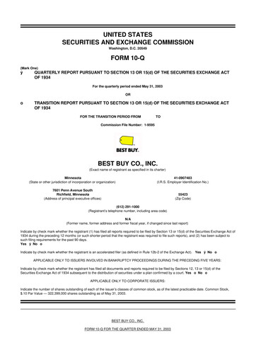 Thumbnail Best Buy 10-Q Quarterly Report FY 