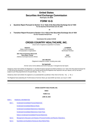 Thumbnail Cross Country Healthcare 10-Q Quarterly Report FY 