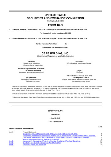 Thumbnail CBRE Group
 10-Q Quarterly Report FY 