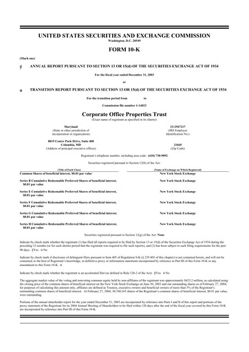 Thumbnail COPT Defense Properties 10-K Annual Report 
