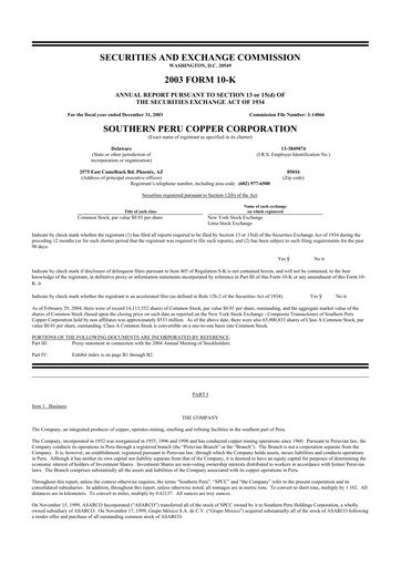 Thumbnail Southern Copper 10-K Annual Report 