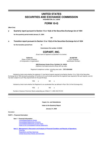 Thumbnail Copart
 10-Q Quarterly Report FY 