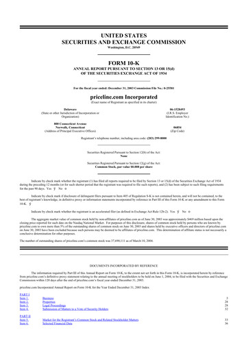 Thumbnail Booking Holdings (Booking.com) 10-K Annual Report 