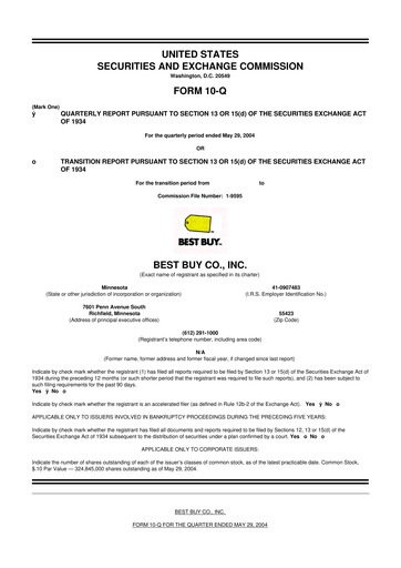 Thumbnail Best Buy 10-Q Quarterly Report FY 