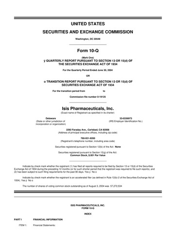 Thumbnail Ionis Pharmaceuticals
 10-Q Quarterly Report FY 