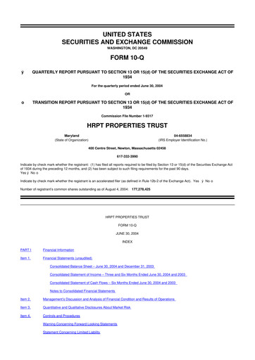 Thumbnail Equity Commonwealth 10-Q Quarterly Report FY 
