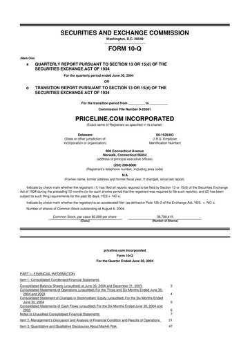 Thumbnail Booking Holdings (Booking.com) 10-Q Quarterly Report FY 