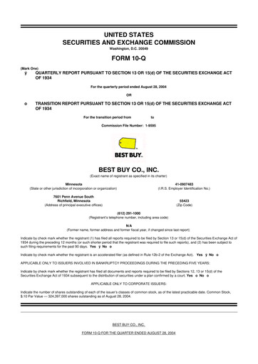 Thumbnail Best Buy 10-Q Quarterly Report FY 