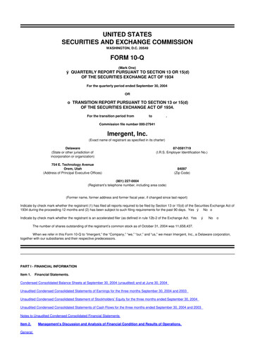 Vorschaubild Crexendo 10-Q Quartalsbericht  