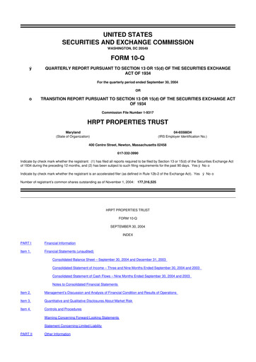 Thumbnail Equity Commonwealth 10-Q Quarterly Report FY 