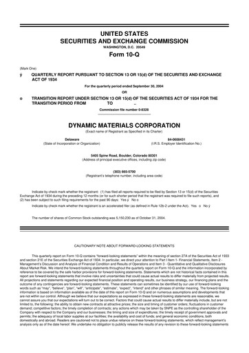 Thumbnail DMC Global 10-Q Quarterly Report FY 