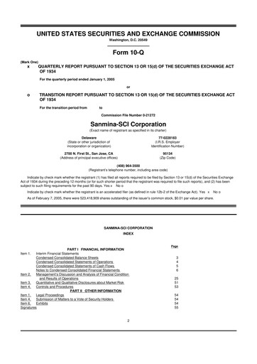 Vorschaubild Sanmina 10-Q Quartalsbericht  