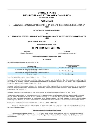 Thumbnail Equity Commonwealth 10-K Annual Report 