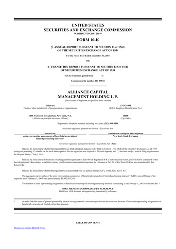 Thumbnail AllianceBernstein 10-K Annual Report 