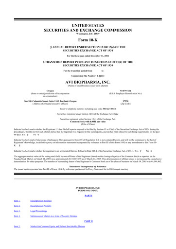 Thumbnail Sarepta Therapeutics
 10-K Annual Report 