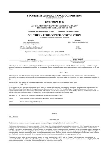 Thumbnail Southern Copper 10-K Annual Report 