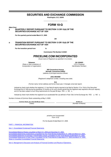 Thumbnail Booking Holdings (Booking.com) 10-Q Quarterly Report FY 