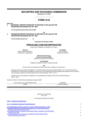 Thumbnail Booking Holdings (Booking.com) 10-Q Quarterly Report FY 