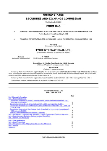 Thumbnail Johnson Controls
 10-Q Quarterly Report FY 