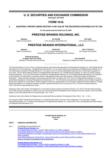 Thumbnail Prestige Consumer Healthcare 10-Q Quarterly Report FY 