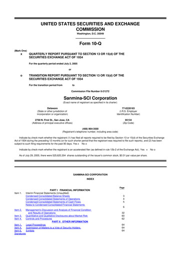 Vorschaubild Sanmina 10-Q Quartalsbericht  