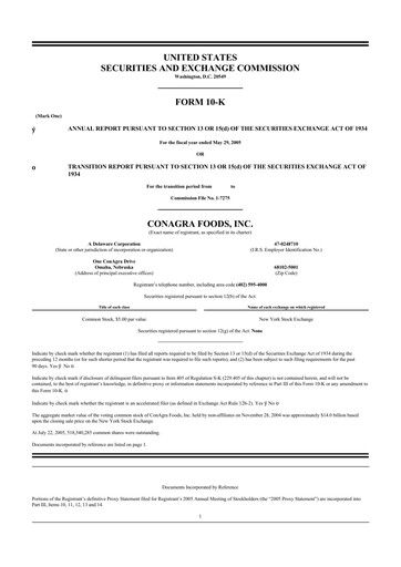 Thumbnail Conagra Brands
 10-K Annual Report 