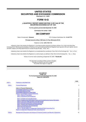 Thumbnail 3M 10-Q Quarterly Report FY 