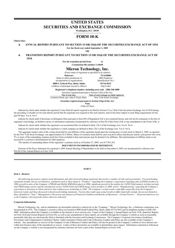 Thumbnail Micron Technology 10-K Annual Report 