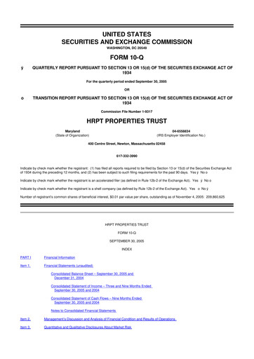 Thumbnail Equity Commonwealth 10-Q Quarterly Report FY 